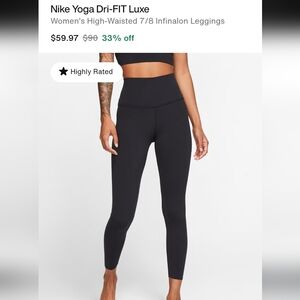 Nike Dri-FIT Luxe Black Leggings
